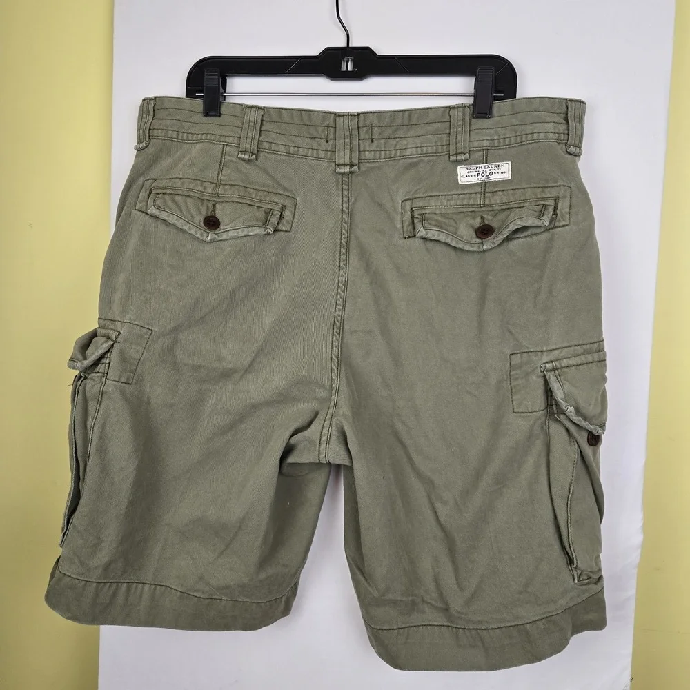 Polo Ralph Lauren Cargo Shorts Mens 38 Olive Green Military